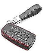 INFIPAR Fit for Acura MDX RDX RLX ILX TLX KR537924100 Genuine Leather Smart Key Fob Case Cover Ke...
