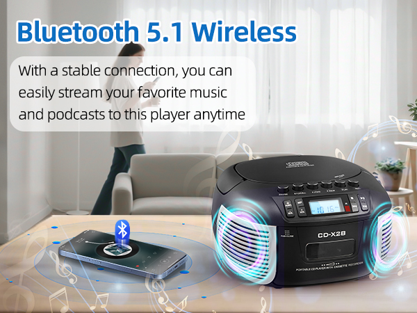 CD and Cassette Player