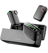 PQRQP S20 Mic (2 TX + 1 RX + Charging Case), Mini Microphone for iPhone/Android/Camera, 48kHz/24-...