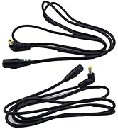 UpperFu 2pcs 4.8mm x 1.7mm Female to 4.8mm x 1.7mm Male Plug Right Angle Extension Cable DC Power...