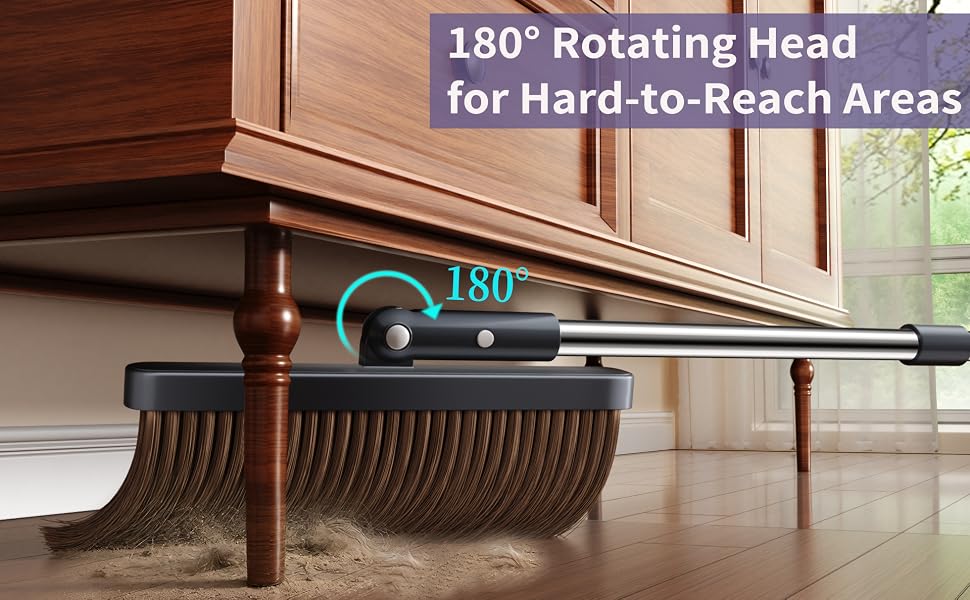 The rotating broom for hard to reach areas