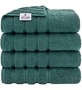 American Soft Linen Luxury 4 Piece Bath Towel Set, 100% Turkish Cotton Bath Towels for Bathroom, ...