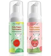 Foam Toothpaste Kids, Toddler Toothpaste with Low Fluoride, Kids Foam Toothpaste for U Shaped Too...