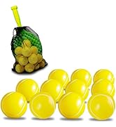 YESMARKS 24 Pack Soft PU Foam Balls, 2.4” Mini Foam Baseballs for Pitching Machines and 16” Plast...