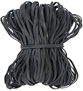AIWOQI Large Rubber Bands Black 140 Pack, Heavy Duty Big rubber band Elastic Bands for Office Sup...