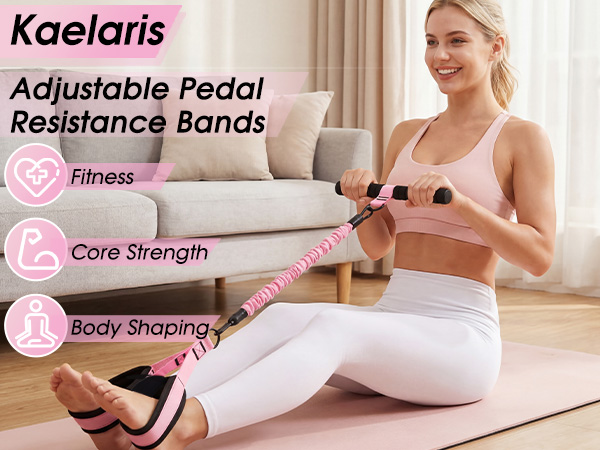 pedal resistance band with handle