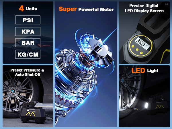 Tire Inflator Portable Air Compressor