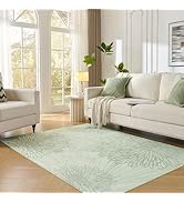 WITSHOCK Living Room Area Rugs 5x7: Washable Rug for Bedroom Dining Room Neutral Modern Soft Thin...