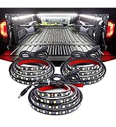 Nilight 3PCS 60 Inch Bed Light Strip 270 LED with On/Off Switch Blade Fuse Splitter Extension Cab...
