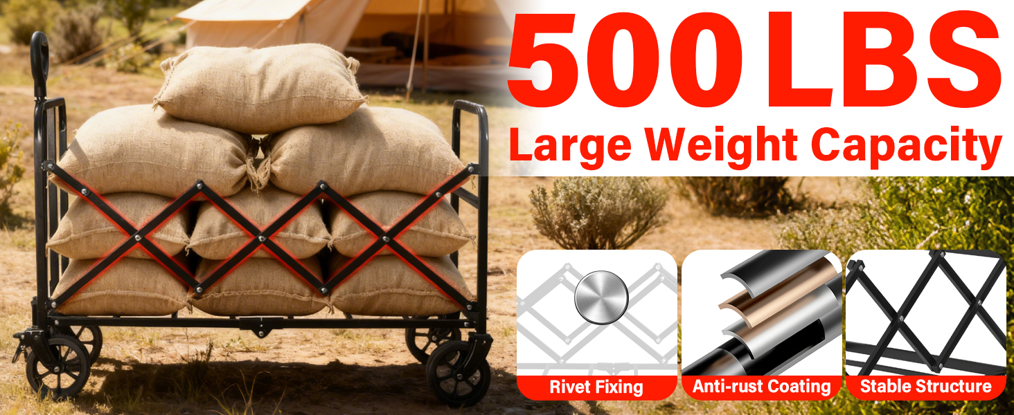Heavy Duty Wagon Cart Foldable