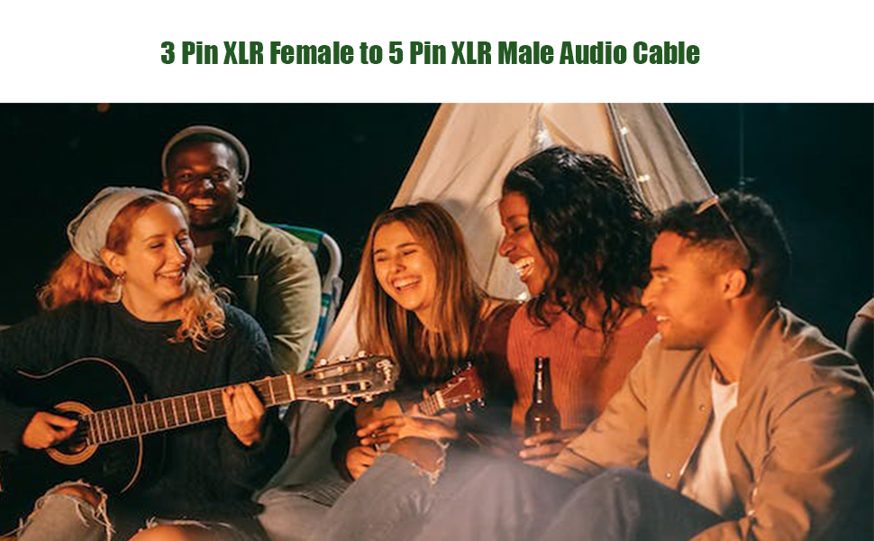 DJ 3-Pin Female XLR to 5-Pin Male XLR DMX Turnaround Adapter Cable ( 30CM /2PCS )