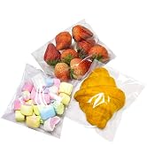 5x7 Inches Self Sealing Cookie Bags, 100Pcs Clear Plastic Resealable Cellophane Bags for Packagin...