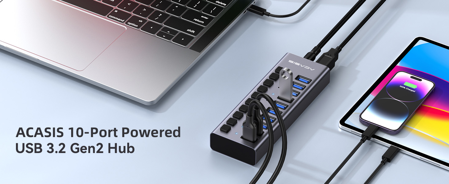 Powered USB 3.2 Hub