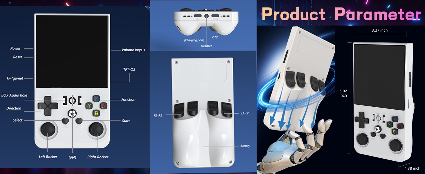 retro gaming console handheld