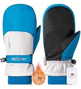 rivmount Kids Winter Ski Snow Cold Weather Gloves Mittens Warm Waterproof Windproof Touchscreen f...