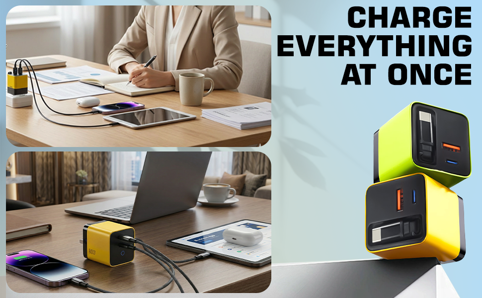 80w charger retractable cable