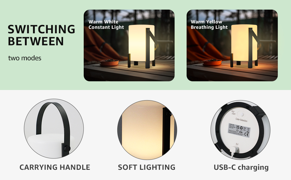 LED Lamp Shower Lamp Rechargeable Lantern