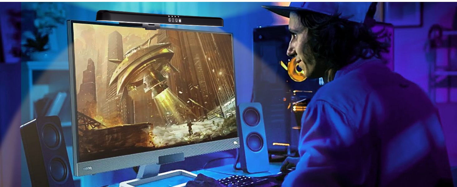 curved monitor light