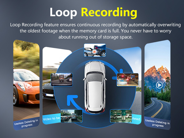 Rear View Mirror Video Recroder Car DVR 4.5" Mirror Dash Cam Backup Smart Rearview Front and Rear