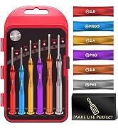 6PC Magnetic Small Screwdriver Set - Flathead and Phillips Micro Head Mini Screwdriver Set Precis...