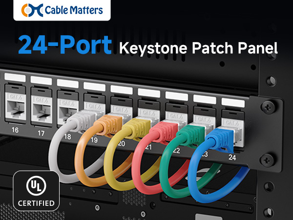 The Cable Matters 24-Port Keystone Blank Patch Panel