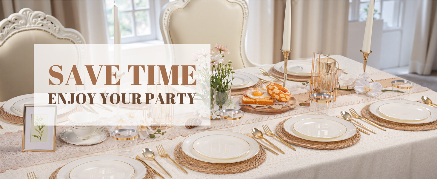 IVORY PLASTIC PLATES