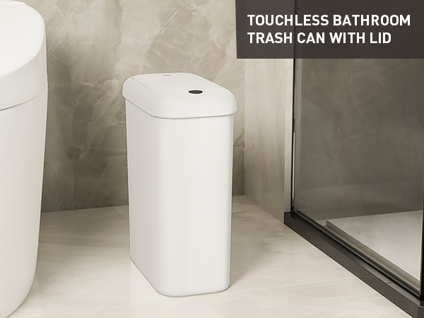 EKO automatic bathroom trash can with lid