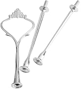 3 Tier Cake Stand Fittings Hardware, Multi Level Cupcake Tray with Handle, Fruit Plate Center Spi...