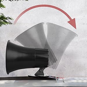 Pyle All-Weather Mono Trumpet Horn Speaker - 5” Portable PA Speaker with 8 Ohms;