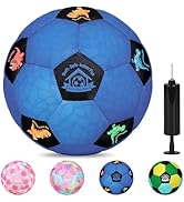 Lemmeko Indoor Soccer Ball Size 3 Toddler Kids Soccer Ball, Silent Soccer Balls Gifts for Boys Gi...