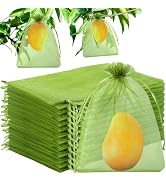 Unves 12 x 16 Inch Fruit Protection Bags, Garden Mesh Bags for Vegetables Fruits Covers, Drawstri...
