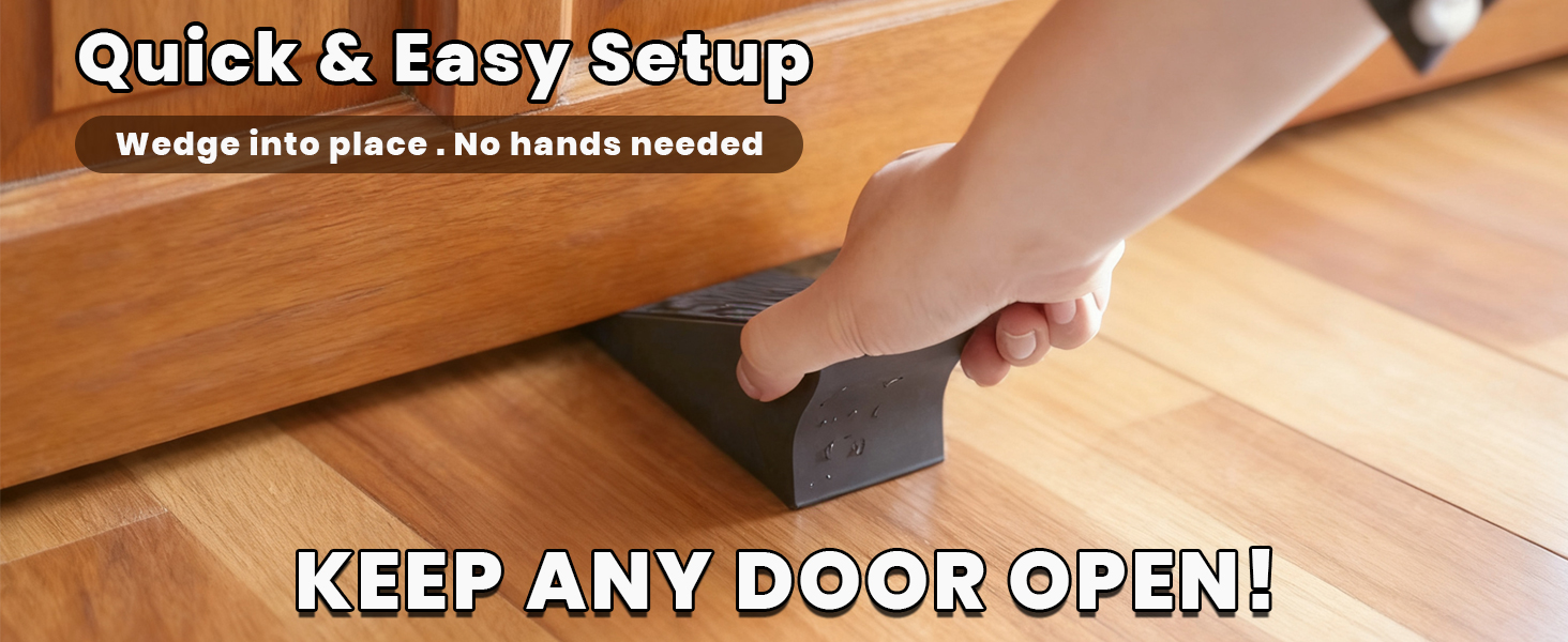 rubber door stopper wedge