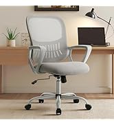 Sweetcrispy Home Office Managerial Executive Chair with Ergonomic Design, Mid-Back Mesh Swivel, C...