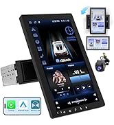 10.1 inch Car Stereo, Rotatable Touch Screen Single Din Car Radio, 2G+32G Carplay and Android Aut...