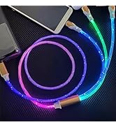 VicRole 5.9ft Upgraded Light Up Phone Charging Cable, 3 in 1 RGB LED Phone Charger Cord with iPho...