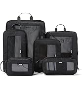EPICKA TripCozy Compression Packing Cubes - 6 Set Durable Travel Organizer Bags with Mesh Top, Ex...