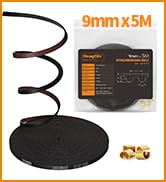 HANGLIFE GT2 Timing Belt with Copper Buckle - 3D Printer Open Synchronous Belt (2mm Pitch) 3D Pri...