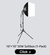 Softbox Lighting Kit, NiceVeedi 16'' x 16'' Softbox Photography Lighting Kit with 63” Tripod Stan...