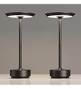 TBBGA 2 Pack Rechargeable Table Lamps Cordless, Portable 5000mAh Outdoor Table Light, 3 Color Ste...