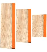 Caydo 3 Pieces 3 Sizes Screen Printing Squeegee, 75 Durometer Wooden Ink Scraper for Screen Print...