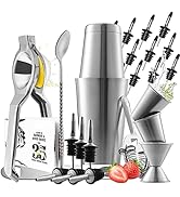 Eatex Bar Set Cocktail Shaker Set - Stainless Steel Bartender Kit, 28 Piece Cocktail Kit, Complet...