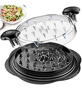 SURETIVIAN Chicken Shredder Large Chicken Breast Shredder Tool Twist with Brush&amp;Fork, Visible Mea...