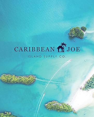 brand logo with sky view of ocean and islands
