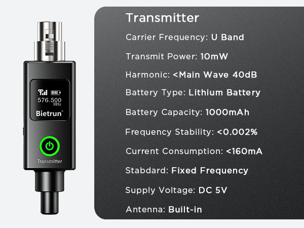 XLR Microphone wireless microphone audio transmitter and receiver wireless microphones systems