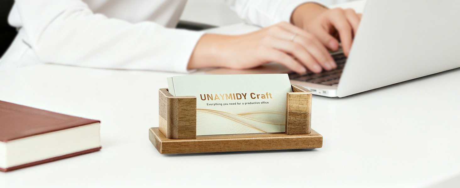 desktop business card holder wooden card holder
