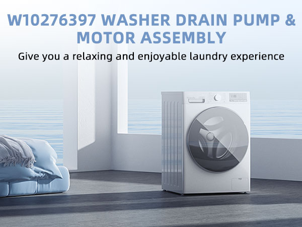 W10276397 Washer Drain Pump by Techecook - Fit for Kenmore Whirlpool Maytag Amana Washing Machine