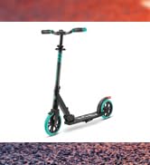 SereneLife Foldable Kick Scooter - Stand Kick Scooter for Teens and Adults with Rubber Grip at Ti...