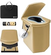 Brarvagur Portable Toilet for Adults,17.5" Foldable Extra Large Camping Toilet, Portative Travel ...