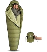 ATEPA 700FP Down Sleeping Bag for Adults, Ultralight 0 Degree Mummy Sleeping Bag with RDS Down &amp; ...