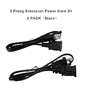 3FT 2 Prong Power Extension Cable, Polarized Plug Short Flexible Power Cord, US Male/Female Power...